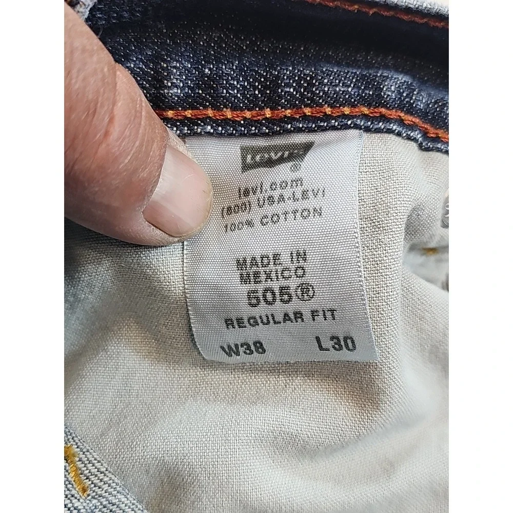 Levi's 505 Jeans Mens Size 38x30 Regular Fit Straight Leg